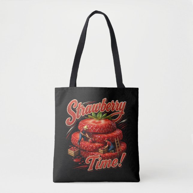 Tote Bag Temps de la fraise ! (Devant)