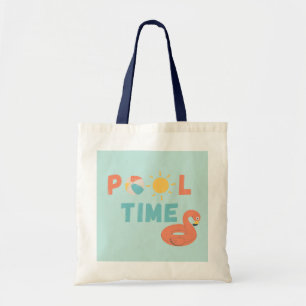 Tote Bag temps de la piscine. Plage de la piscine Tots & Sa