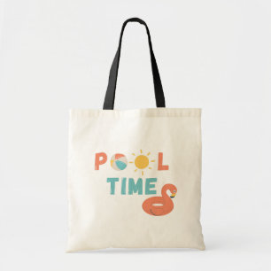 Tote Bag temps de la piscine. Plage de la piscine Tots & Sa