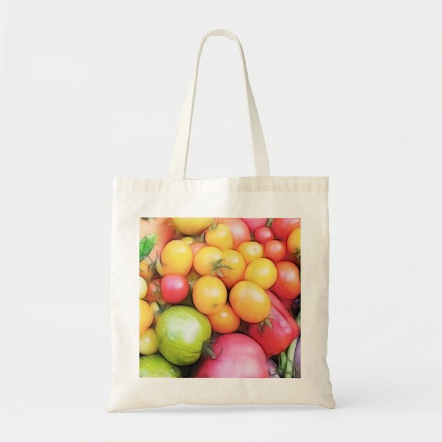 Tote Bag Temps de récolte - tomates ! (Devant)