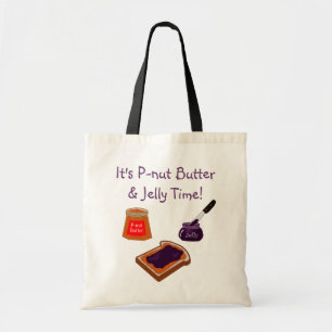Tote Bag temps Fourre-tout de beurre et de gelée de P-écr