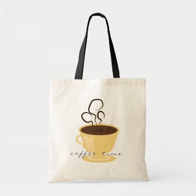 Tote Bag Temps Fourre-tout de café (Devant)