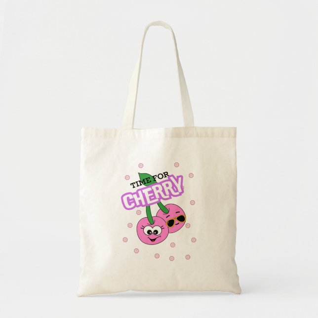 TOTE BAG TEMPS POUR CHERRY (Devant)