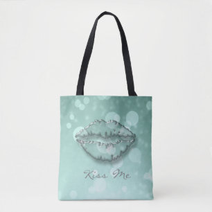 Tote Bag Tendance Cool Féminin,Bokeh,Lèvres,Embrasse-moi