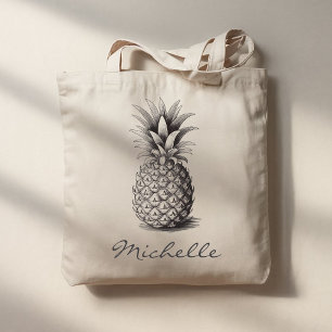 Tote Bag Tendance Été Tropical Ananas Personnalisé