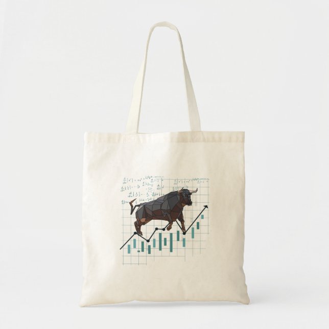 Tote Bag Tendance haussière du marché boursier (Devant)