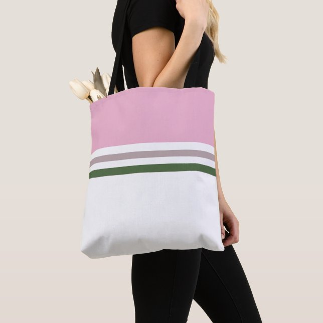 Tote Bag Tendance moderne élégant simple Rétro Rayures rayé (De près)