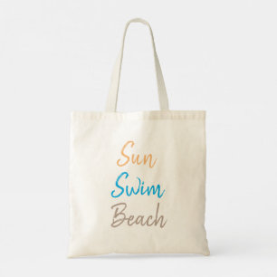 Tote Bag Tendance Sun Swim Beach Custom