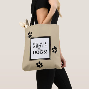 Tote Bag Tendance typographie de patte de chien personnalis