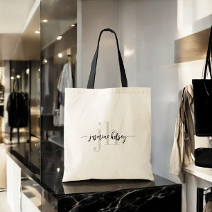 Tote Bag Tendances simples Nom et initiales
