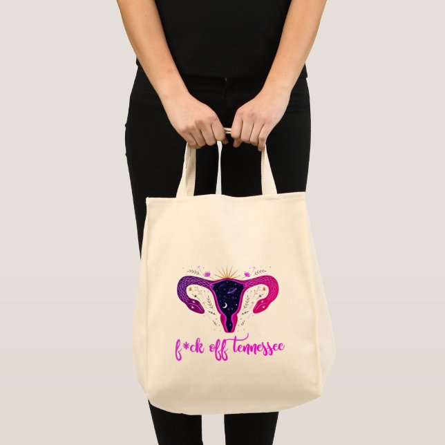 Tote Bag Tennessee Abortion Ban Celestial Uterus protestati (Devant (produit))