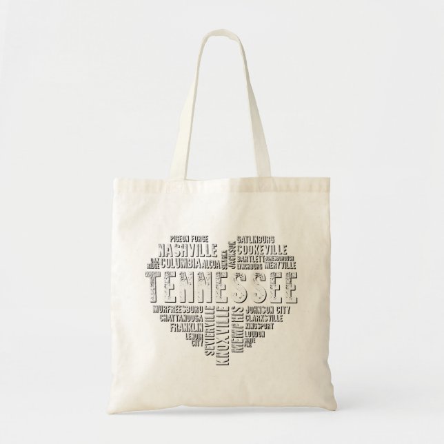 Tote Bag Tennessee Heart Love Knoxville Nashville Memphis (Devant)