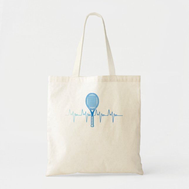 Tote Bag Tennis Love Tennis Heartbeat (Devant)
