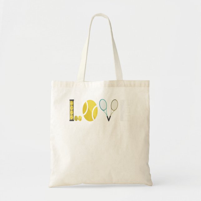 Tote Bag Tennis Love Tennis Racket Tennis Ball Tennis Pla (Devant)