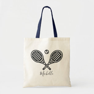 Tote Bag Tennis Racket Ball Votre nom