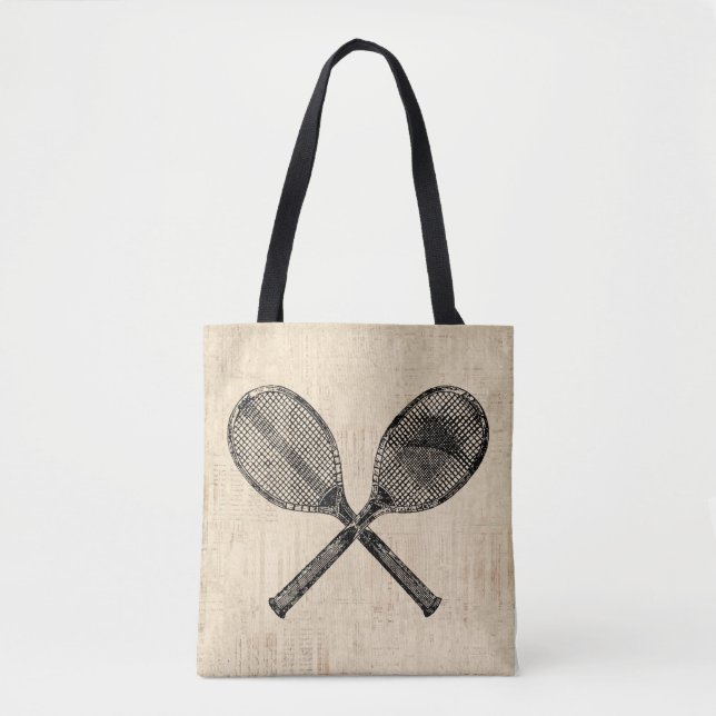 Tote Bag Tennis Rackets Antique Tennis Racquet Livre de Scr (Devant)