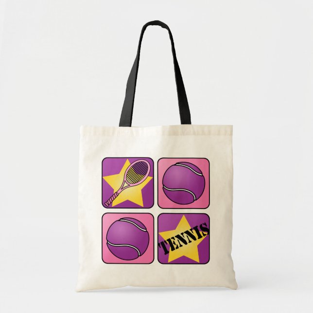 Tote Bag Tennis rose (Devant)