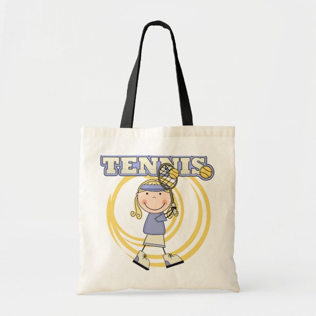 Tote Bag TENNIS - T-shirts et cadeaux blonds de fille (Devant)