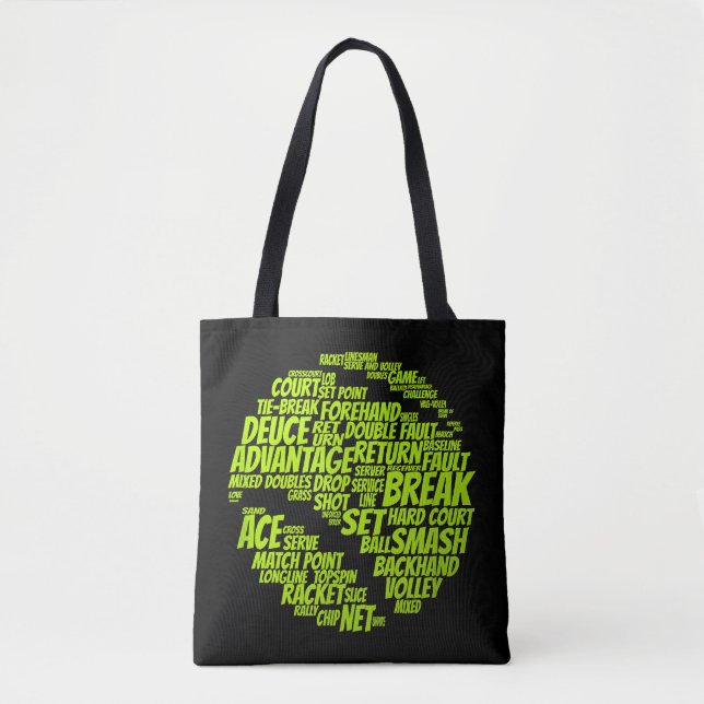 Tote Bag Termes Tennis Joueur De Tennis Jouer Tennis Ball (Devant)