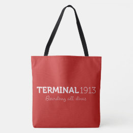 Tote Bag Terminal 1913 grand Fourre-tout rouge