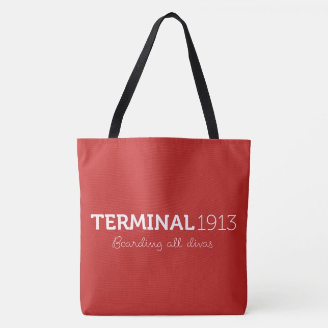 Tote Bag Terminal 1913 grand Fourre-tout rouge (Devant)