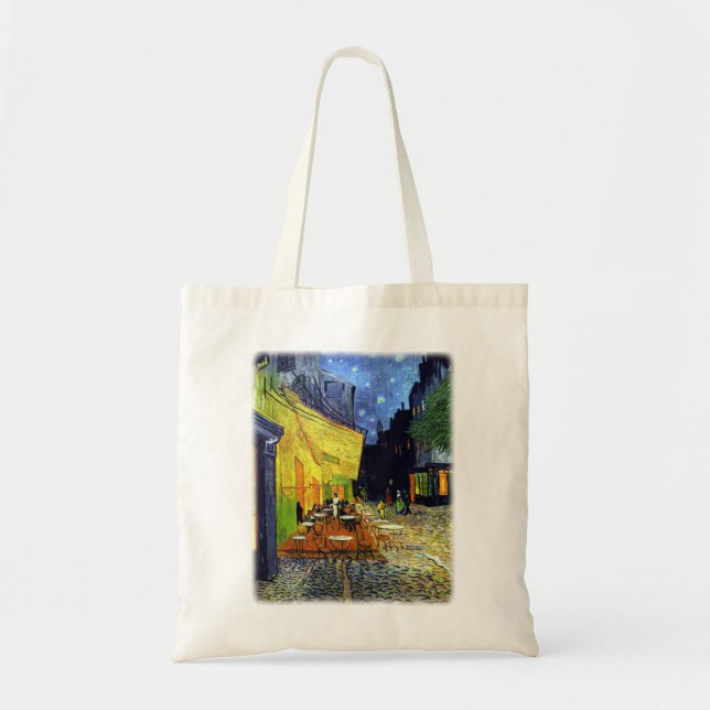 Tote Bag Terrasse de café la nuit par Vincent van Gogh (Devant)