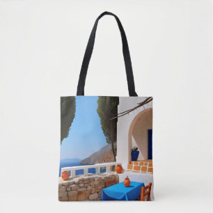 Tote Bag Terrasse Méditerranée Vue