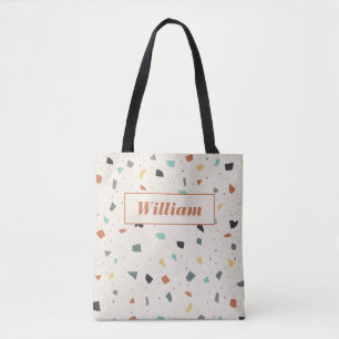 Tote Bag Terrazzo Tile Confetti Style Moderne Personnalisé