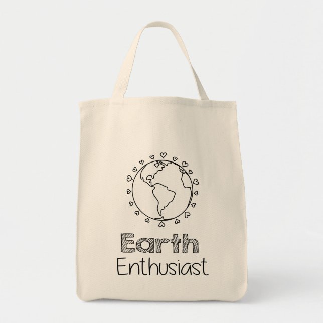 Tote Bag Terre Amateur Éco Convivial Pas D'Épicerie Plastiq (Devant)