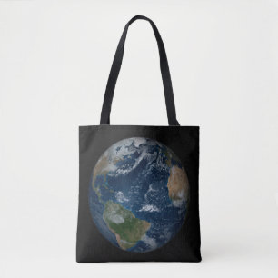 Tote Bag Terre Avec Nuages Et Glace De Mer