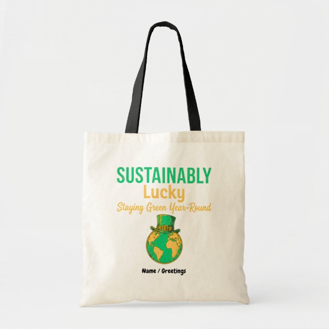 Tote Bag Terre chanceuse de manière durable Éco-responsable (Devant)