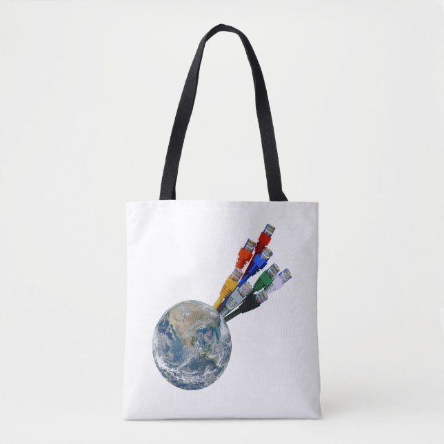 Tote Bag Terre connectée au réseau Ethernet (Devant)