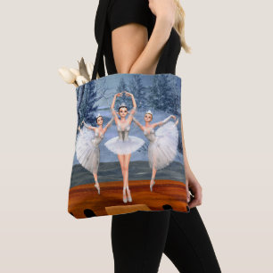 Tote Bag Terre de ballerine de danse de neige