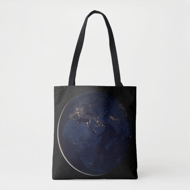 Tote Bag Terre Pleine Avec Lumières De Ville (Devant)