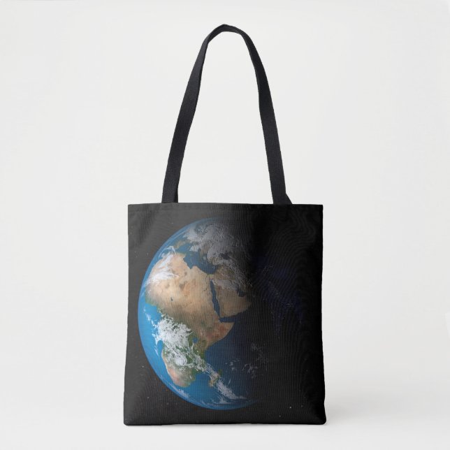 Tote Bag Terre Pleine Montrant Des Nuages Simulés Sur L'Afr (Devant)