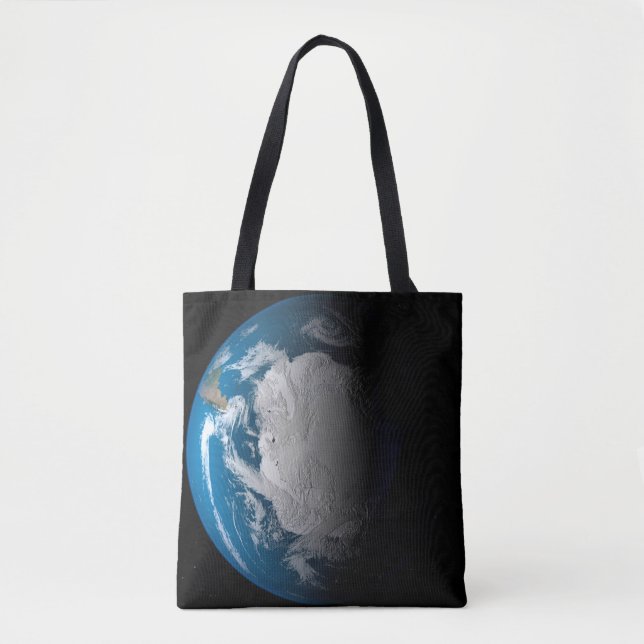 Tote Bag Terre Pleine Montrant Des Nuages Simulés Sur L'Ant (Devant)