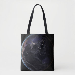 Tote Bag Terre Pleine Montrant Les Lumières De La Ville D'A