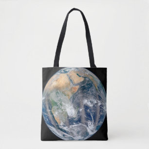 Tote Bag Terre Pleine Montrant L'Hémisphère Est.
