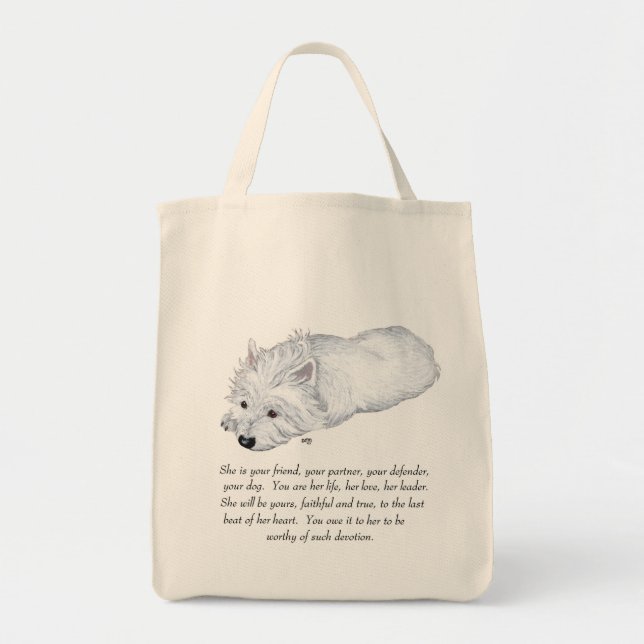 Tote Bag Terrier Blanc des Highlands Occidentaux Souvenir (Devant)