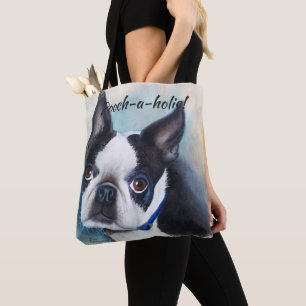 TOTE BAG TERRIER BOSTON NOIR ET BLANC