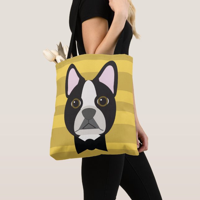 Tote Bag Terrier de Boston (De près)