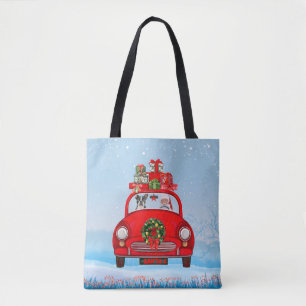 Tote Bag Terrier de Boston dans une voiture avec le Père No
