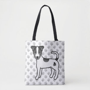 Tote Bag Terrier de Parsons Russell à poil lisse noir et bl