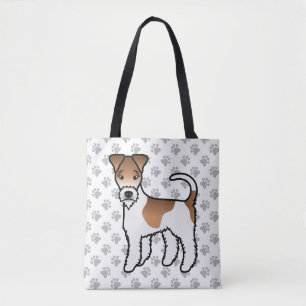 Tote Bag Terrier Fox à fil de fer blanc et fauve Chien de d