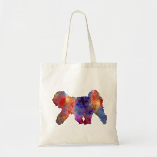 Tote Bag Terrier tibétain en aquarelle