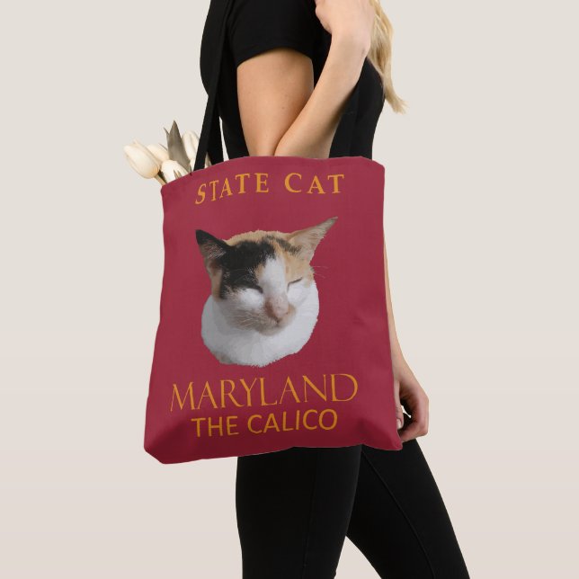 Tote Bag Territoire du Maryland Chat Le Calicot (De près)