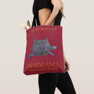 Tote Bag Territoire du Maryland Reptile La Tortue d'eau dou