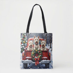 Tote Bag Tervueren West Highland White Terrier Noël Camion