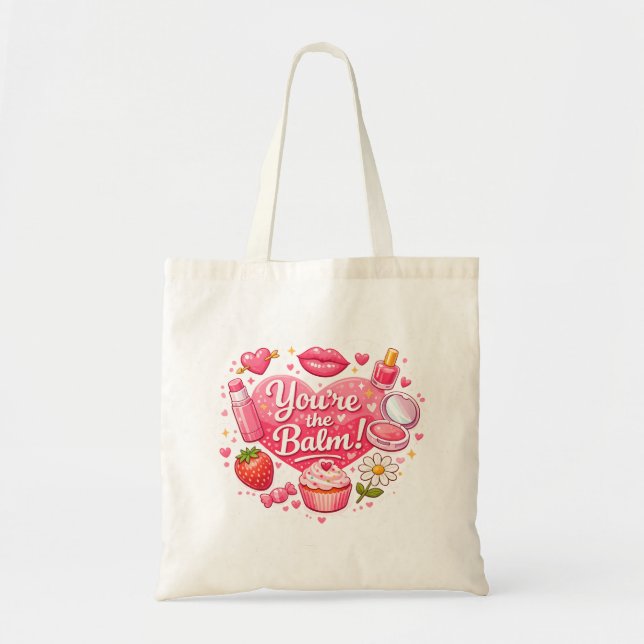 Tote Bag T'es le baume ! Joli design (Devant)