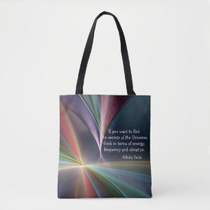 Tote Bag Tesla Citation Secret de l'Univers Personnaliser